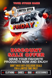 Black Friday Limited Offer Plakat template