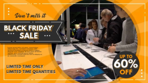 Orange Black Friday Sale Digitale Vertoning Template