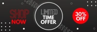 Black Friday Limited Offer Sale Banner 2' × 6' template