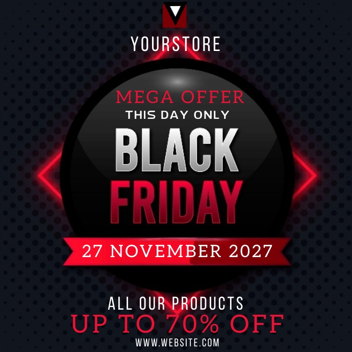 BLACK FRIDAY MEGA SALE ad social media Logotyp template