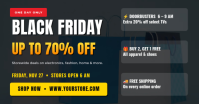Black Black Friday Sale Imagem partilhada do Facebook Template