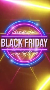 Black Friday Neon Video Instagram Story template