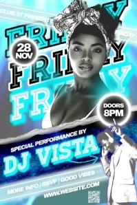 Black friday night dj party video poster Iphosta template