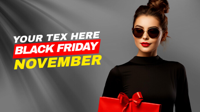 black friday november thumbnail YouTube Duimnael template