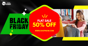 Hitam Black Friday Offer Ad Facebook Shared Image Template