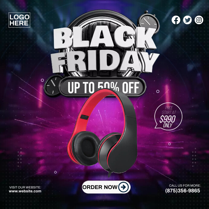 Plantilla de Black Friday Offer PosterMyWall