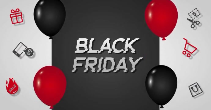 Black Friday Online Ad Banner Poster Design ( Reklama na Facebooka template