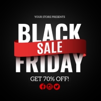 BLACK FRIDAY ONLINE Event Flyer Template Square (1:1)