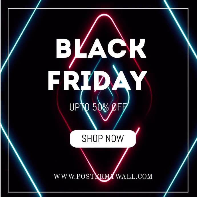 Copy of Black friday online sale digital display post PosterMyWall