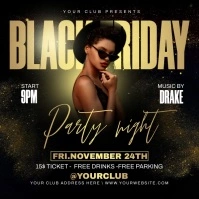 Black friday party flyer Wpis na Instagrama template
