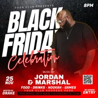 Black friday party flyer Instagram Post template