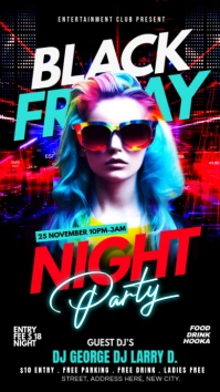 Black Friday Party social media ad Instagram Story template