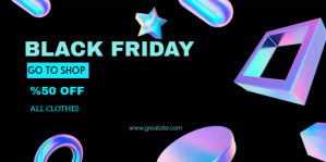 Black friday poster sale 50% off Eventbrite-Banner template