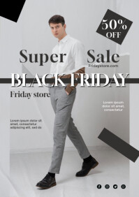 Black Friday poster template A4