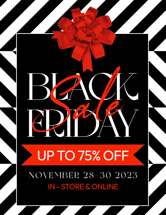 black friday printable flyer Volante (Carta US) template