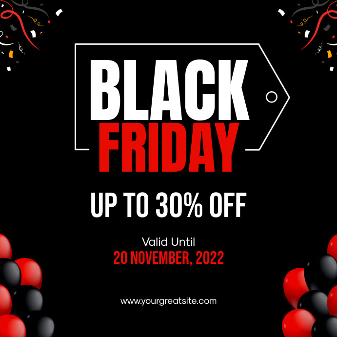 Black Friday Sale 30% Off Template | PosterMyWall