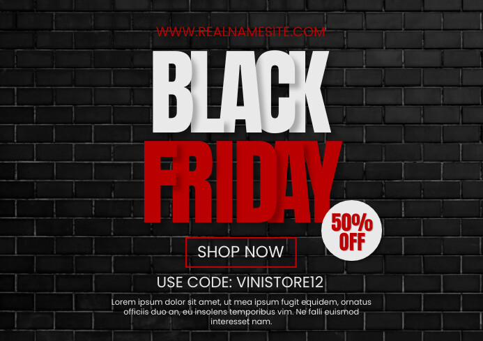 Black Friday Sale A4 Template | PosterMyWall