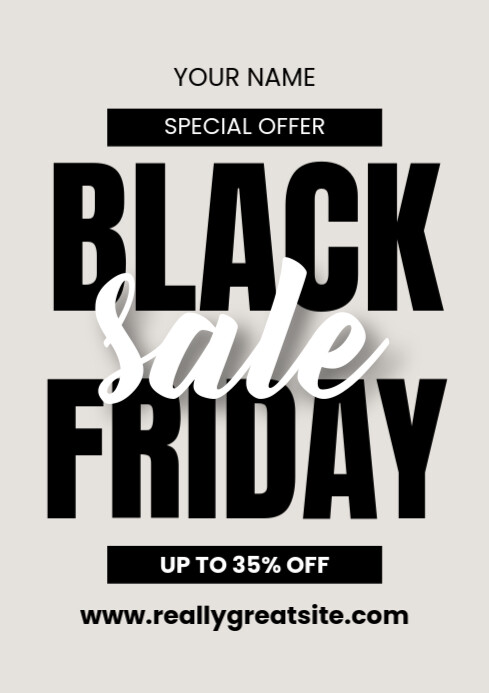 Black Friday Sale A4 template