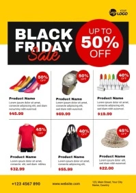 Black Friday Sale Ad A4 template