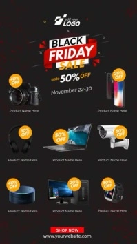 Black Friday Sale Ad Instagram Story template