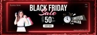 black friday sale ad facebook cover photo template