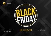 Black Friday Sale Banner Postal template
