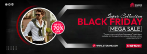 Black Friday Sale Banner Facebook Cover Photo template