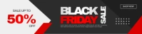 Black Friday Sale Banner Flyer Cartel de 2 × 8 pulg. template