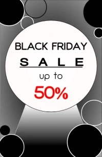 Black Friday Sale - Circles Kalahating pahina na Wide template