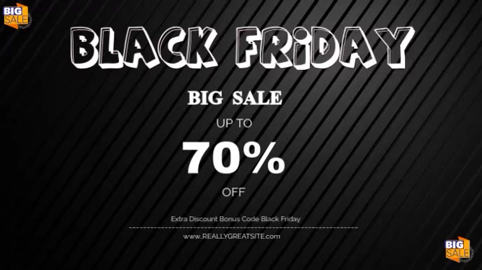Black friday sale design 50%,70% off Digital na Display (16:9) template