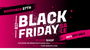 black Friday sale Facebook-covervideo (16:9) template