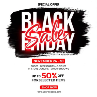 black friday sale Instagram Post template