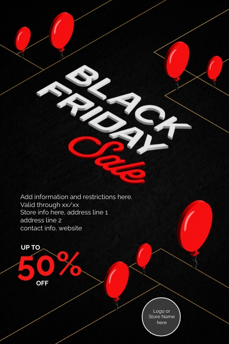 Black Friday Sale Template | PosterMyWall