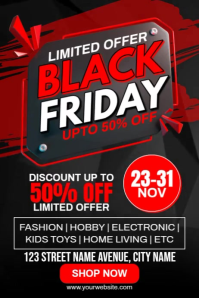 Black Friday Sale Póster template
