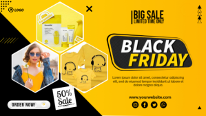 Black Friday Sale Facebook-covervideo (16:9) template