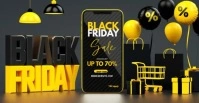 black Friday sale โฆษณาบน Facebook template