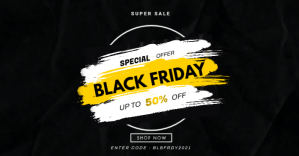 Czarny Black Friday Sale Facebook Shared Image Template