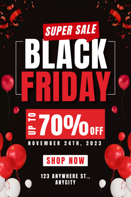 Black Friday Sale Template | PosterMyWall