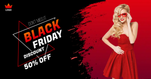 Black Friday sale Facebook begivenhed cover template