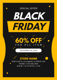 black friday sale A4 template
