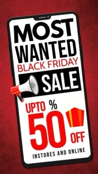 black friday sale Instagram na Kuwento template