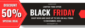 Black Friday Sale Twitter-header template
