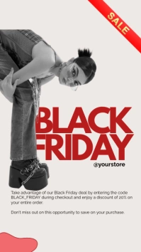 black friday sale เรื่องราวบน Instagram template