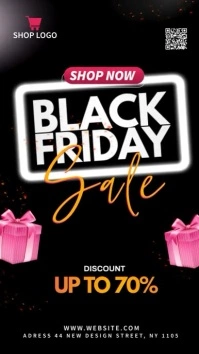 black Friday sale Digital Display (9:16) template