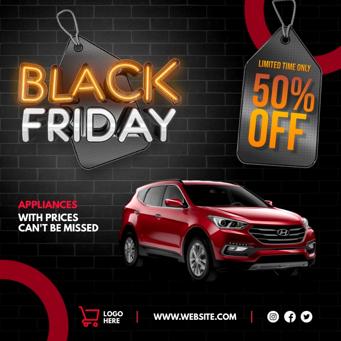 black Friday sale Quadrado (1:1) template