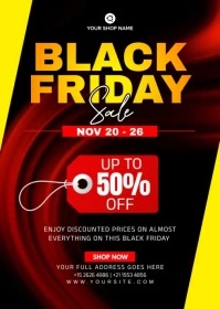 black friday sale A6 template