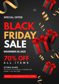 black friday sale A4 template