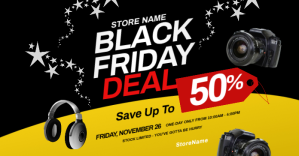 Black Friday Sale Facebook Ad Reklama na Facebooka template