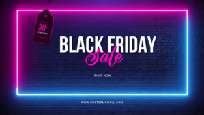 Black Friday Sale Facebook Post Template งานแสดงผลงานแบบดิจิทัล (16:9)