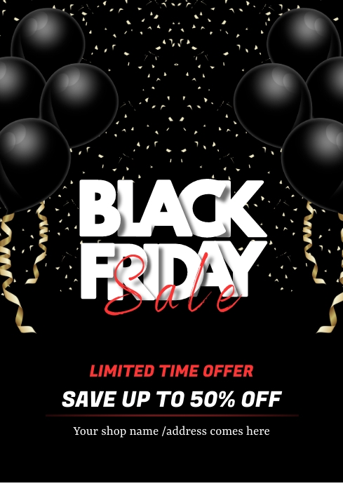 black friday sale flyer (2) A4 template